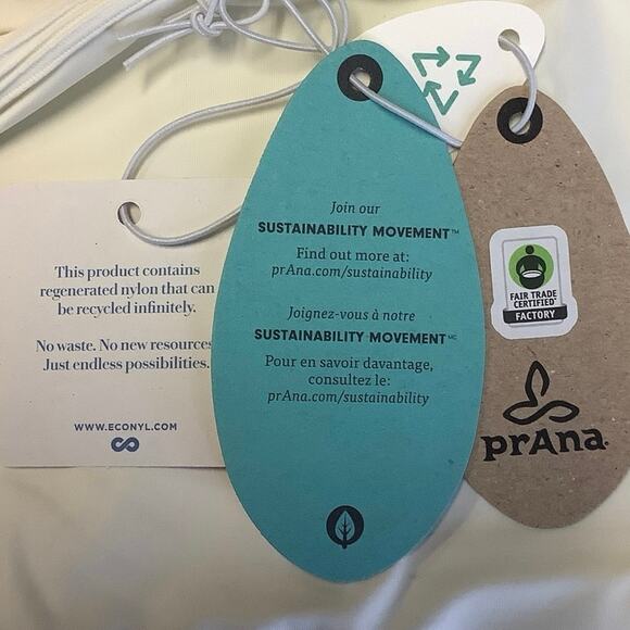 prAna Size Large Horchata Gemma Swim Bikini Bottom Ottoman Ribbed Swimwear Q5-1 - Picture 8 of 9